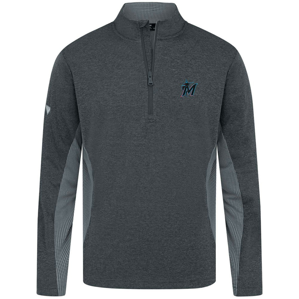 Miami Marlins Levelwear Waffle Insignia 2.0 Quarter-Zip Pullover - MLB Pullover