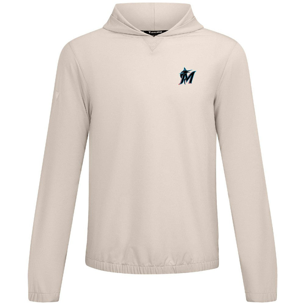 Miami Marlins Levelwear Action Insignia 2.0 Pullover Hoodie - MLB Hoodies