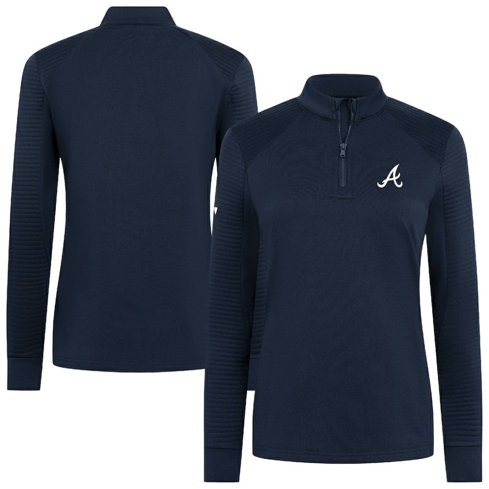 Atlanta Braves Levelwear Women's Power Insignia 2.0 Quarter-Zip Pullover Top - MLB Pullover