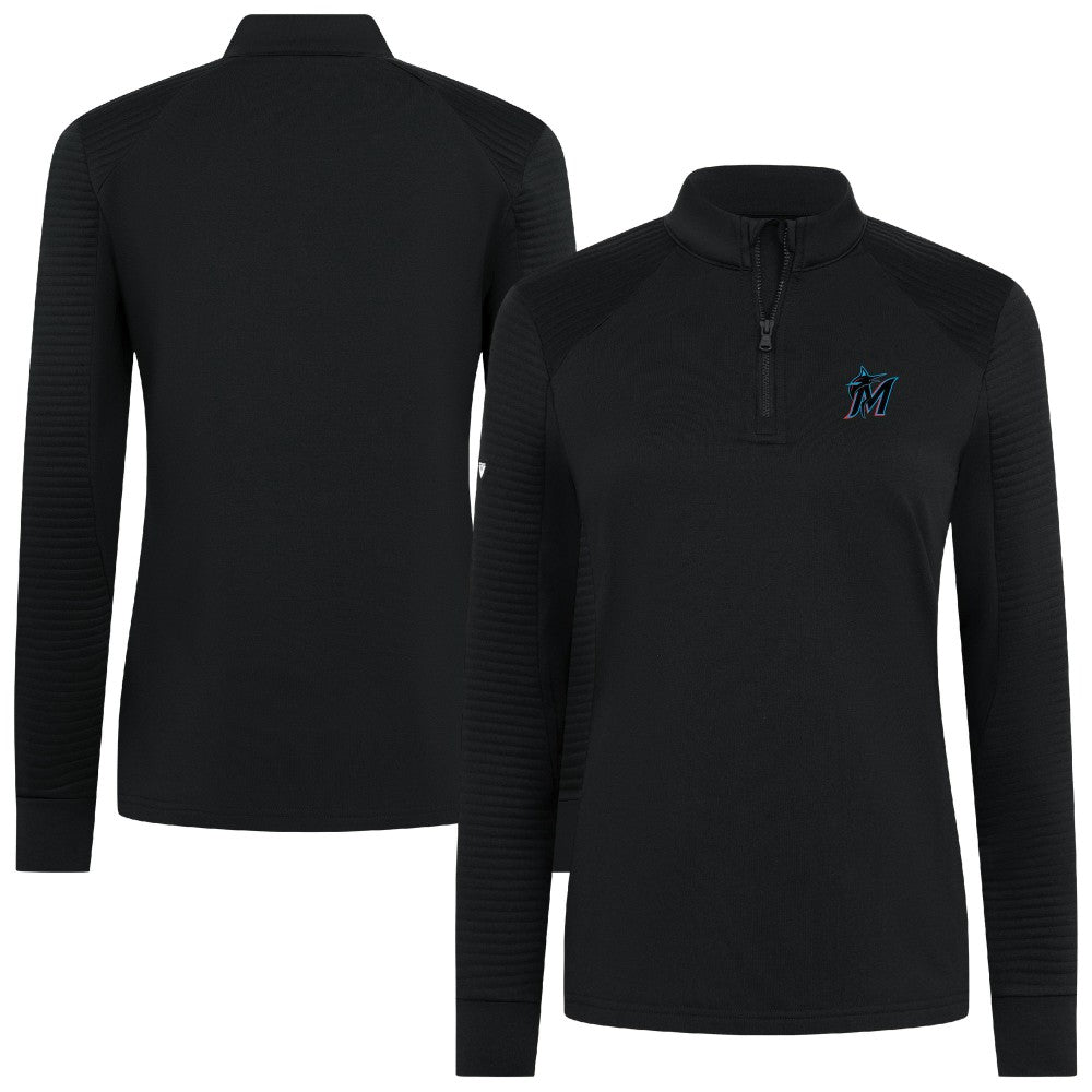 Miami Marlins Levelwear Women's Power Insignia 2.0 Quarter-Zip Pullover Top - MLB Pullover
