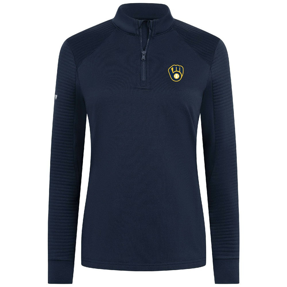 Milwaukee Brewers Levelwear Women's Power Insignia 2.0 Quarter-Zip Pullover Top - MLB Pullover