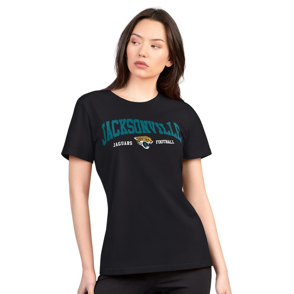 Jacksonville Jaguars G-III 4Her by Carl Banks Women's Super-Slim Lightweight Winning Crew T-Shirt | NFL Hot