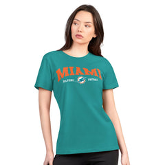 Miami Dolphins G-III 4Her by Carl Banks Women's Super-Slim Lightweight Winning Crew T-Shirt | NFL US