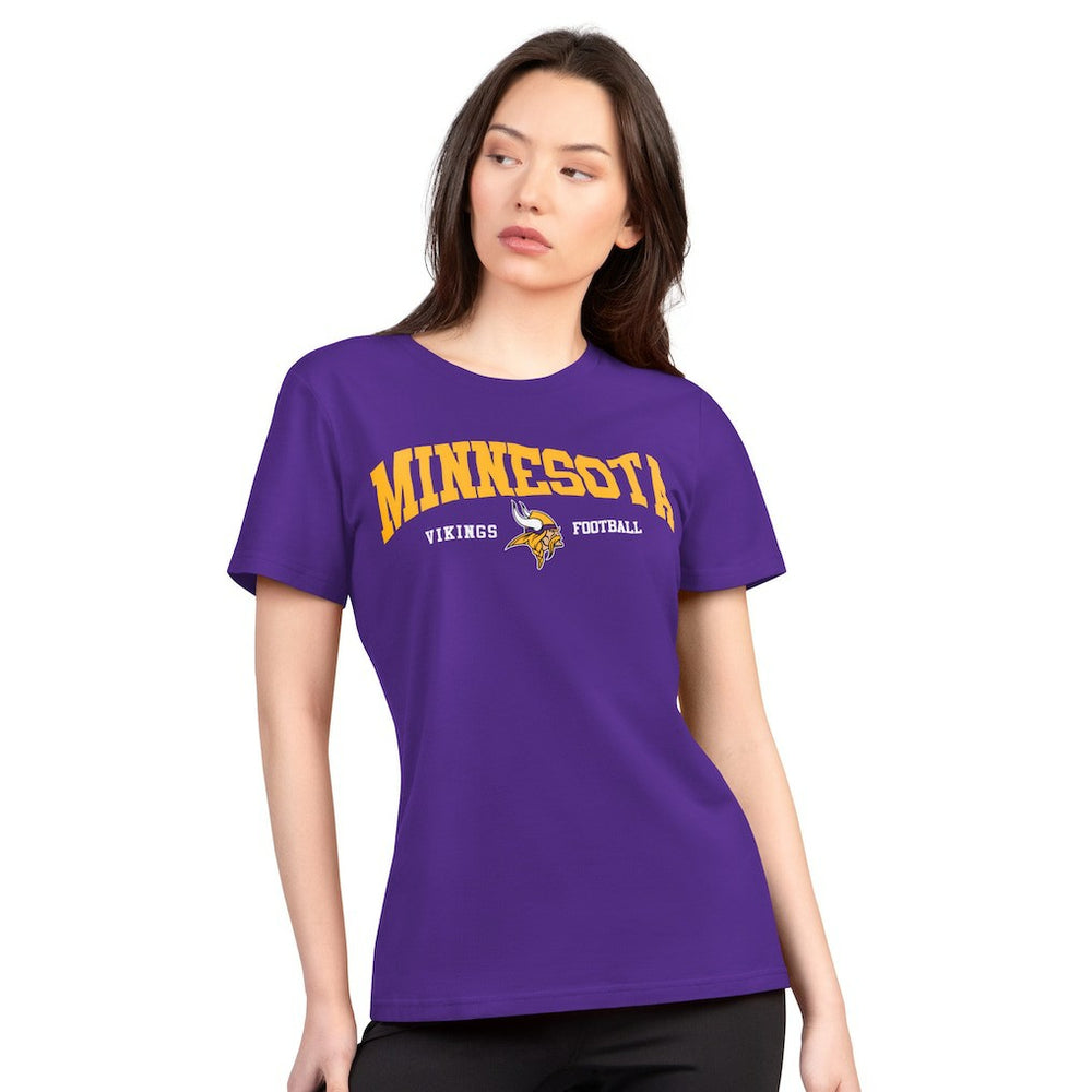 Minnesota Vikings G-III 4Her by Carl Banks Women's Super-Slim Lightweight Winning Crew T-Shirt | NFL New