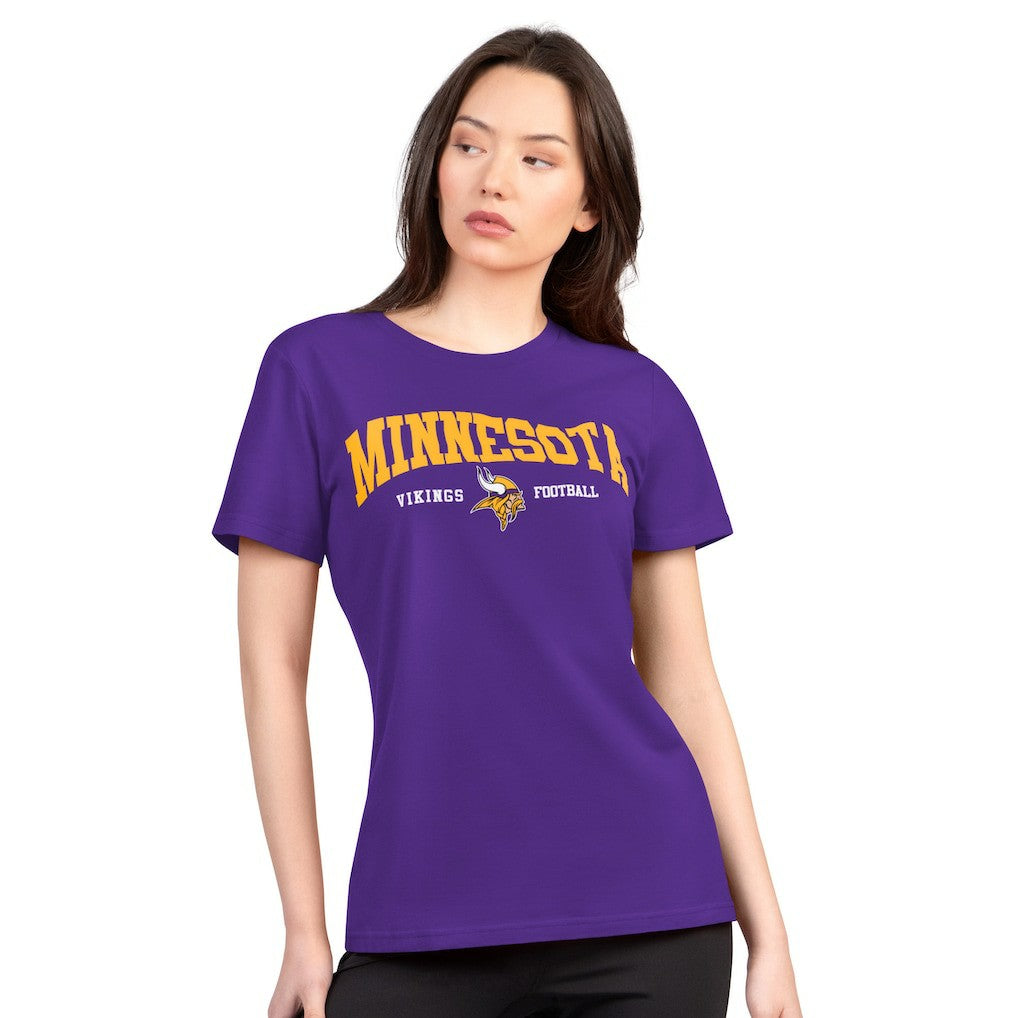 Minnesota Vikings G-III 4Her by Carl Banks Women's Super-Slim Lightweight Winning Crew T-Shirt | NFL New