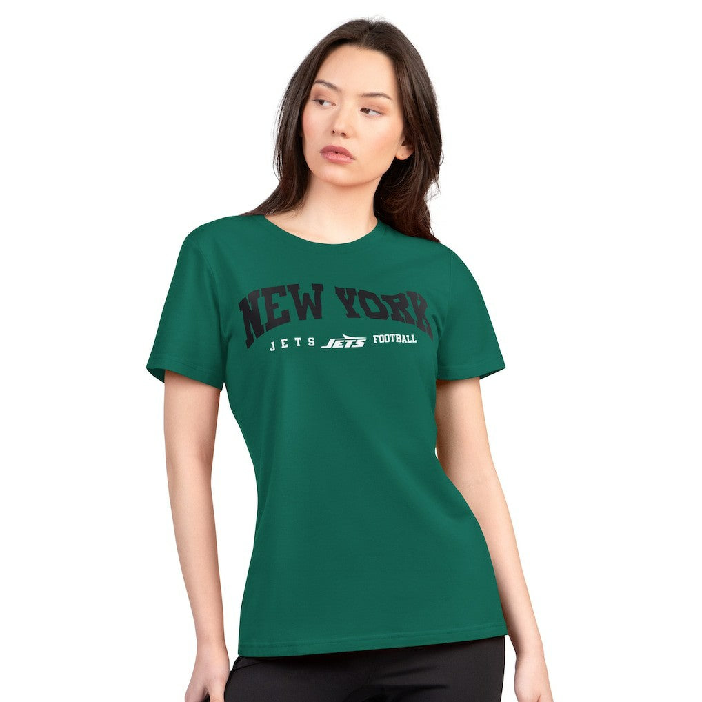 New York Jets G-III 4Her by Carl Banks Women's Super-Slim Lightweight Winning Crew T-Shirt | NFL Sale