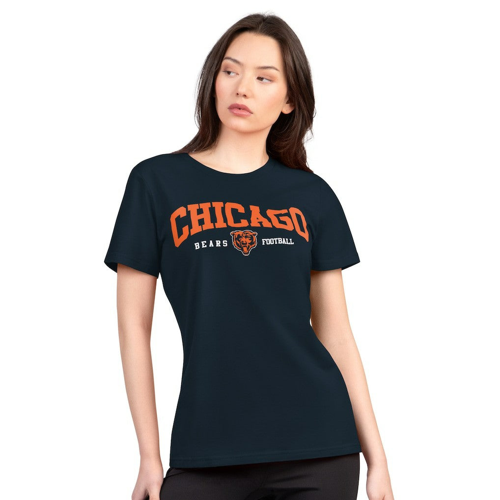 Chicago Bears G-III 4Her by Carl Banks Women's Super-Slim Lightweight Winning Crew T-Shirt | NFL Hot