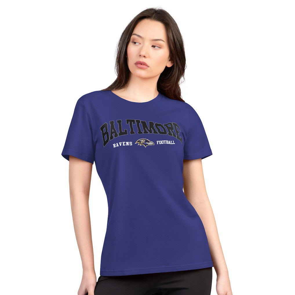 Baltimore Ravens G-III 4Her by Carl Banks Women's Super-Slim Lightweight Winning Crew T-Shirt | NFL US