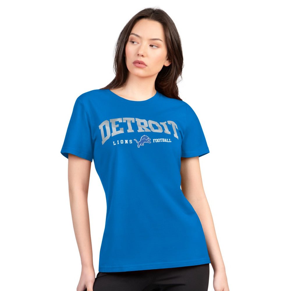 Detroit Lions G-III 4Her by Carl Banks Women's Super-Slim Lightweight Winning Crew T-Shirt | NFL Outlet