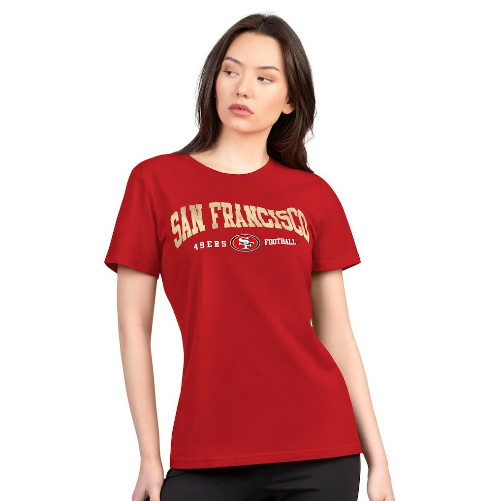 San Francisco 49ers G-III 4Her by Carl Banks Women's Super-Slim Lightweight Winning Crew T-Shirt | NFL Sale