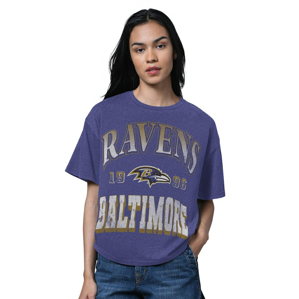 Baltimore Ravens Starter Women's Oversized Hall of Fame T-Shirt | NFL Outlet