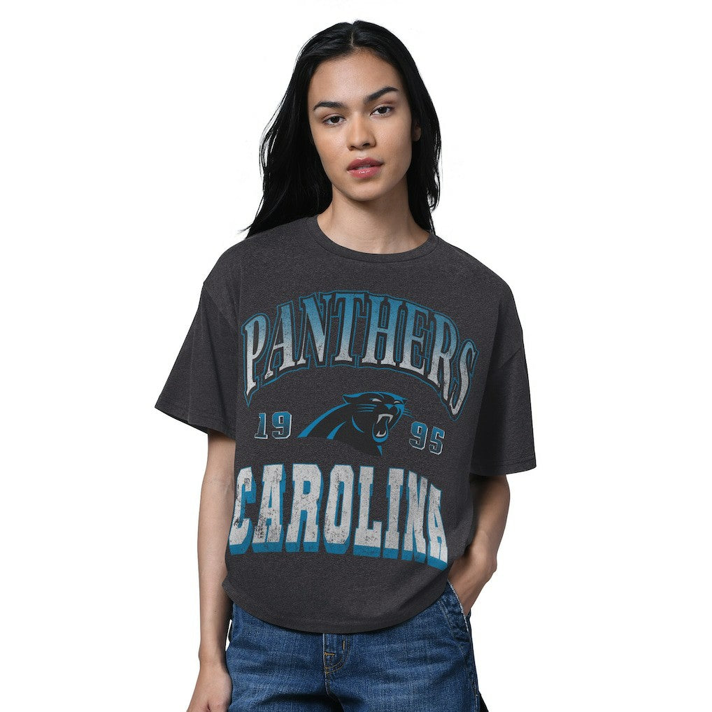 Carolina Panthers Starter Women's Oversized Hall of Fame T-Shirt | NFL Discount