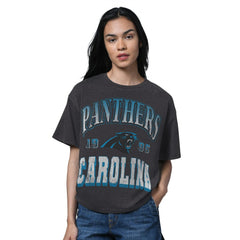 Carolina Panthers Starter Women's Oversized Hall of Fame T-Shirt | NFL Discount