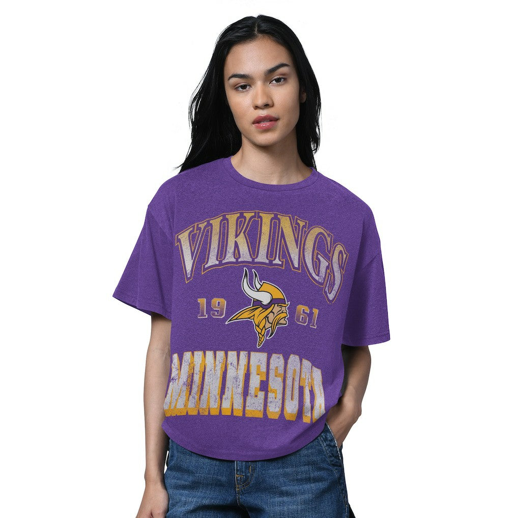Minnesota Vikings Starter Women's Oversized Hall of Fame T-Shirt | NFL US