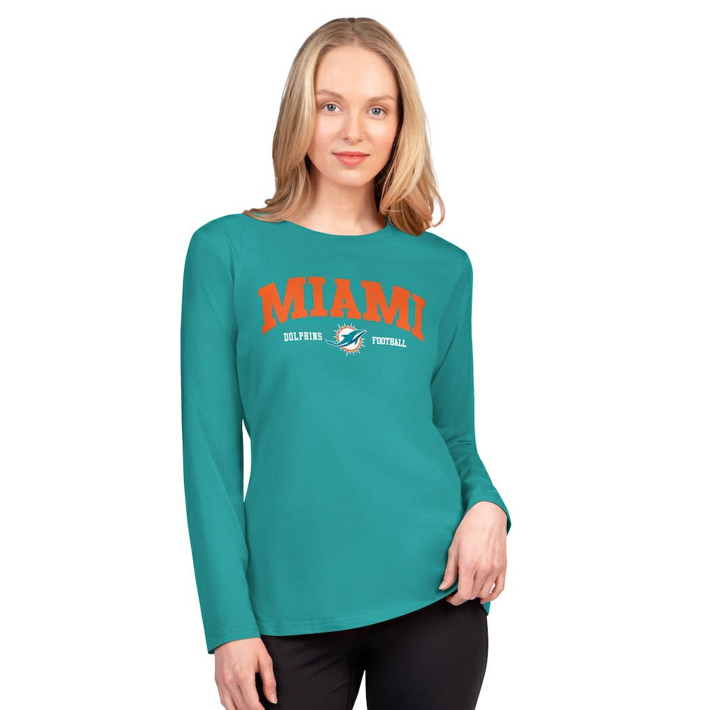 Miami Dolphins G-III 4Her by Carl Banks Women's Best Play Long Sleeve T-Shirt | NFL Hot
