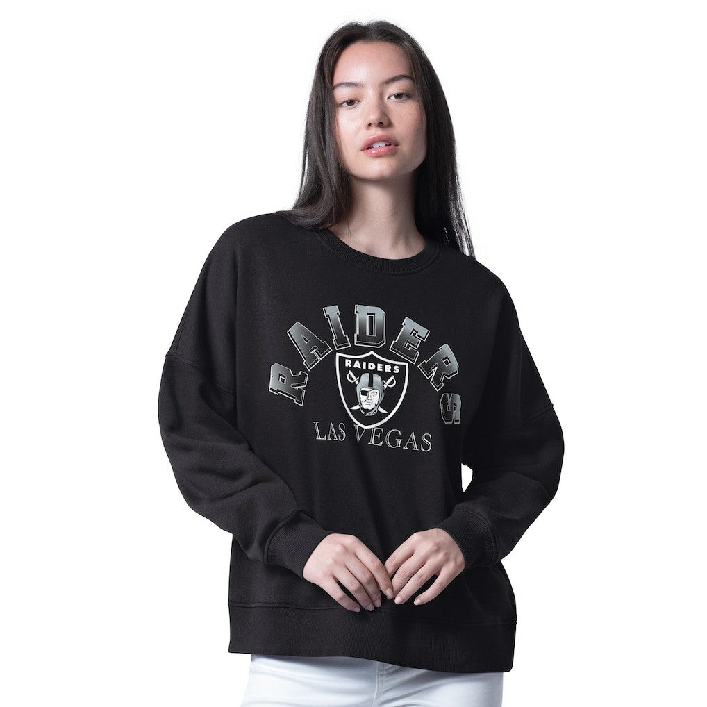 Las Vegas Raiders G-III 4Her by Carl Banks Women's Oversized Feud Sweatshirt | NFL Discount