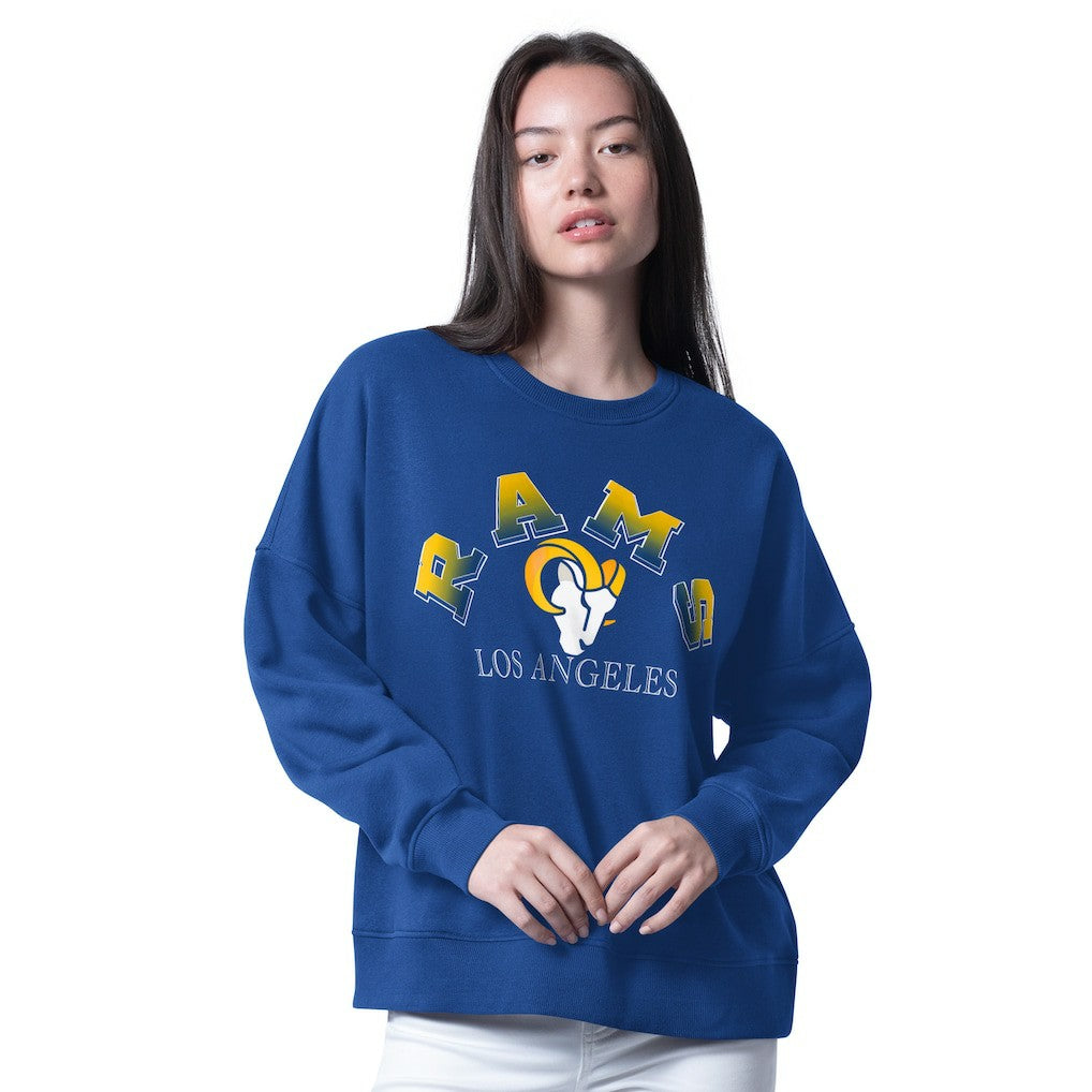 Los Angeles Rams G-III 4Her by Carl Banks Women's Oversized Feud Sweatshirt | NFL New