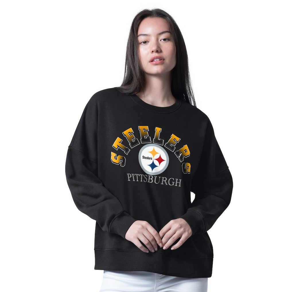 Pittsburgh Steelers G-III 4Her by Carl Banks Women's Oversized Feud Sweatshirt | NFL Discount