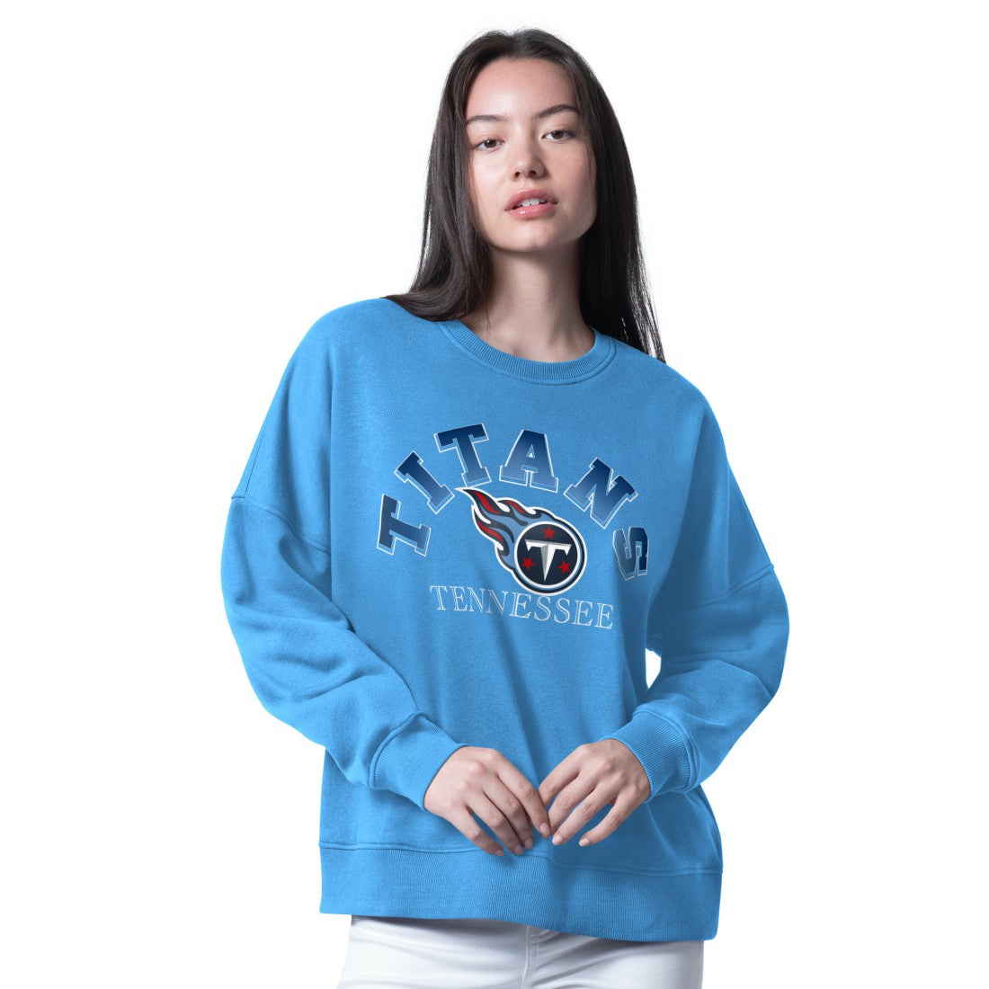 Tennessee Titans G-III 4Her by Carl Banks Women's Oversized Feud Sweatshirt | NFL Outlet