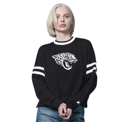 Jacksonville Jaguars Starter Women's Rally Drop Shoulder Cropped Sweatshirt | NFL Sale