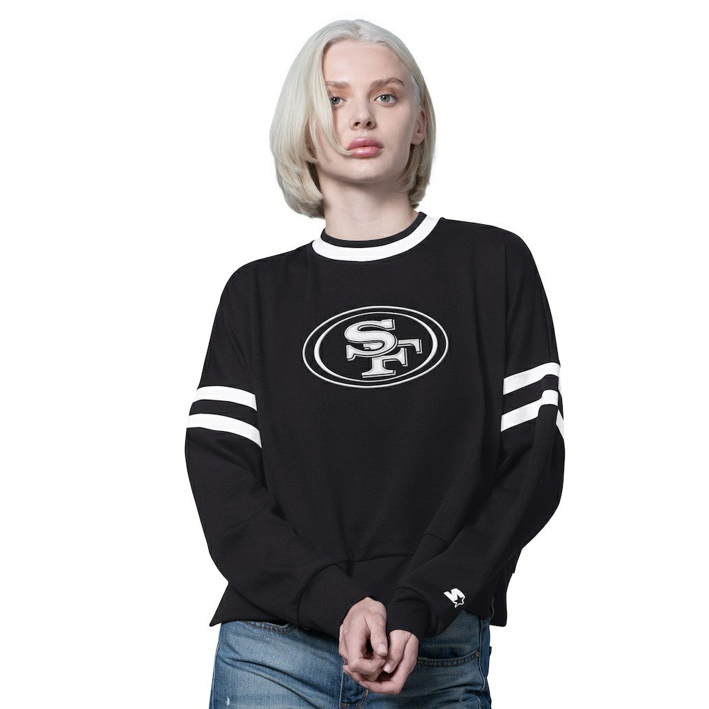 San Francisco 49ers Starter Women's Rally Drop Shoulder Cropped Sweatshirt | NFL Discount