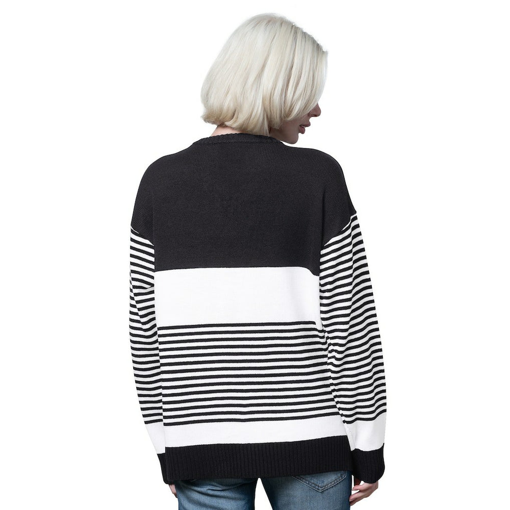 Chicago Bears Starter Women's No Huddle Striped V-Neck Sweater | NFL Discount