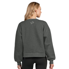 Detroit Lions Starter Women's Show Up Cropped Fleece Pullover Sweatshirt | NFL Hot
