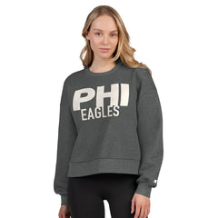 Philadelphia Eagles Starter Women's Show Up Cropped Fleece Pullover Sweatshirt | NFL Outlet