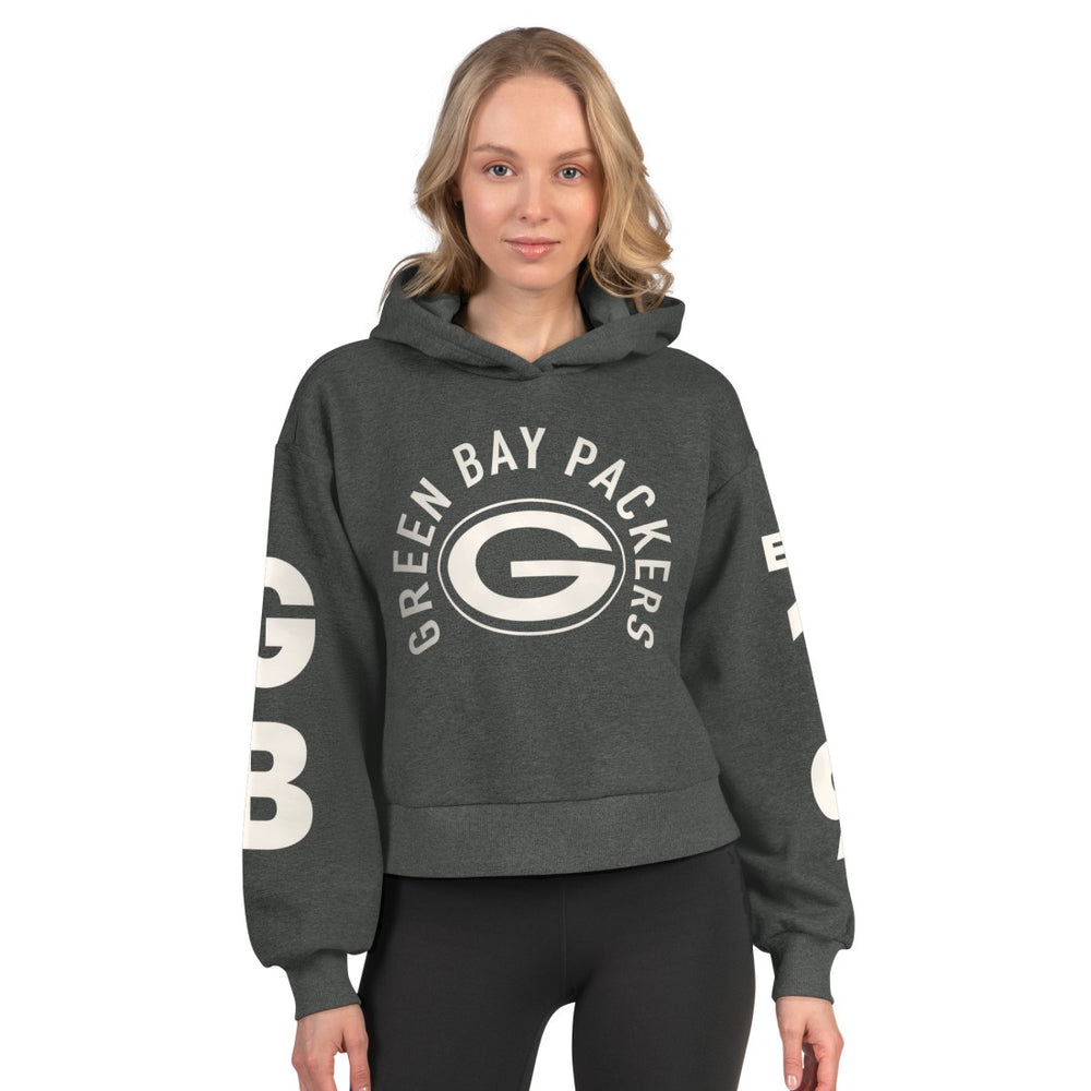 Green Bay Packers Starter Women's Star Player Cropped Fleece Pullover Hoodie | NFL Outlet
