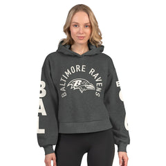 Baltimore Ravens Starter Women's Star Player Cropped Fleece Pullover Hoodie | NFL On sale
