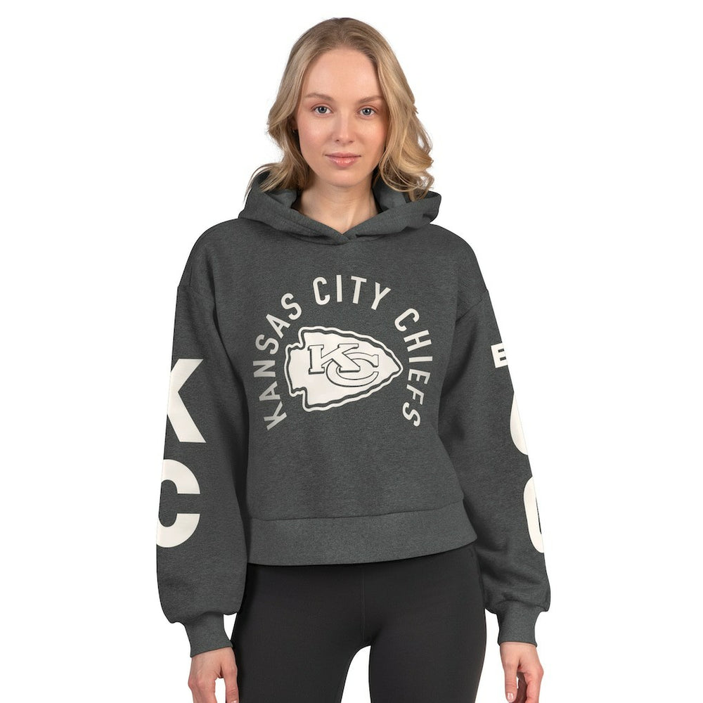 Kansas City Chiefs Starter Women's Star Player Cropped Fleece Pullover Hoodie | NFL Near me