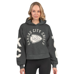 Kansas City Chiefs Starter Women's Star Player Cropped Fleece Pullover Hoodie | NFL Near me