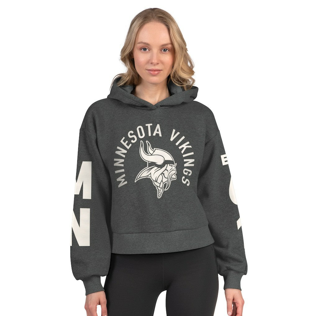 Minnesota Vikings Starter Women's Star Player Cropped Fleece Pullover Hoodie | NFL On sale