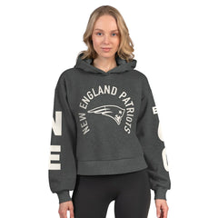 New England Patriots Starter Women's Star Player Cropped Fleece Pullover Hoodie | NFL Sale