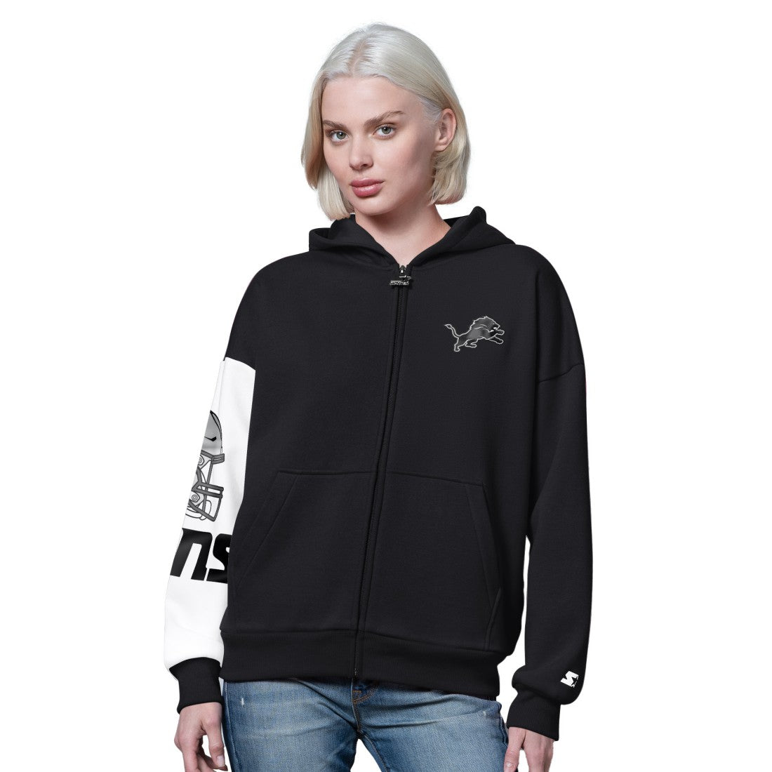 Detroit Lions Starter Women's 4th Down Full-Zip Hoodie | NFL Outlet