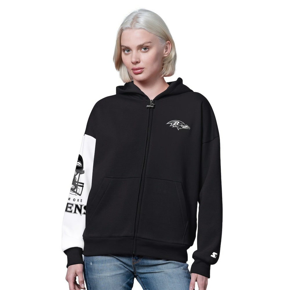 Baltimore Ravens Starter Women's 4th Down Full-Zip Hoodie | NFL Near me