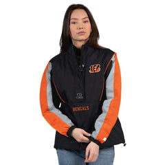 Cincinnati Bengals Starter Women's Thursday Night Gridiron Half-Zip Jacket | NFL Discount