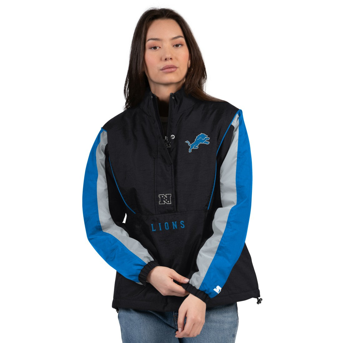 Detroit Lions Starter Women's Thursday Night Gridiron Half-Zip Jacket | NFL Online