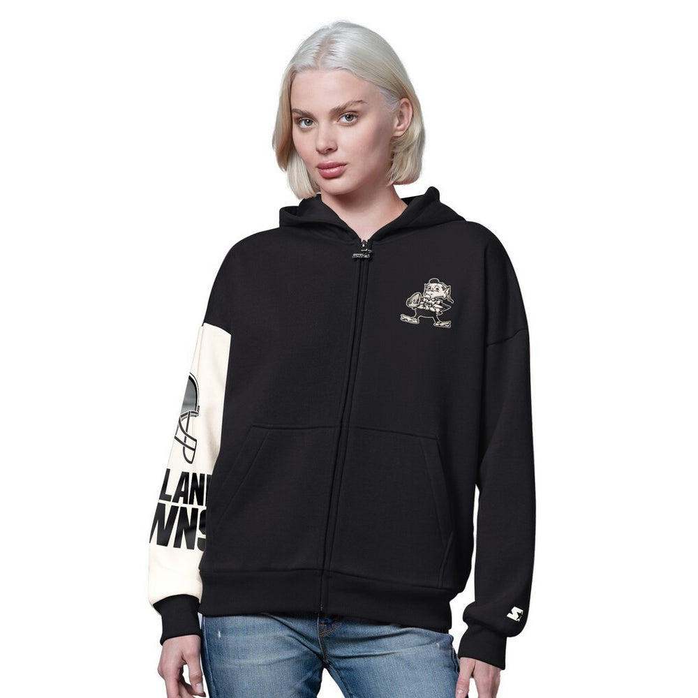Cleveland Browns Starter Women's 4th Down Full-Zip Hoodie | NFL Outlet