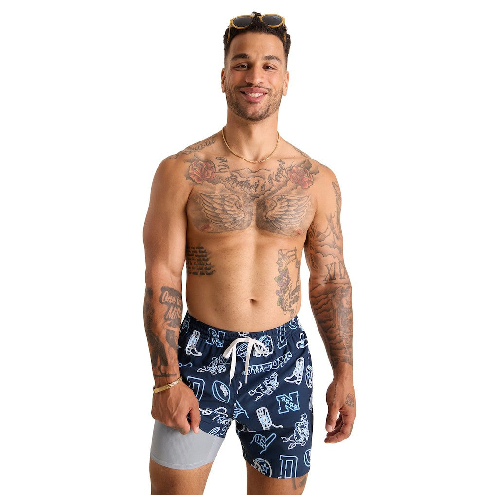 Dallas Cowboys Chubbies The Neon 5.5" Classic Lined Swim Trunks | NFL Outlet