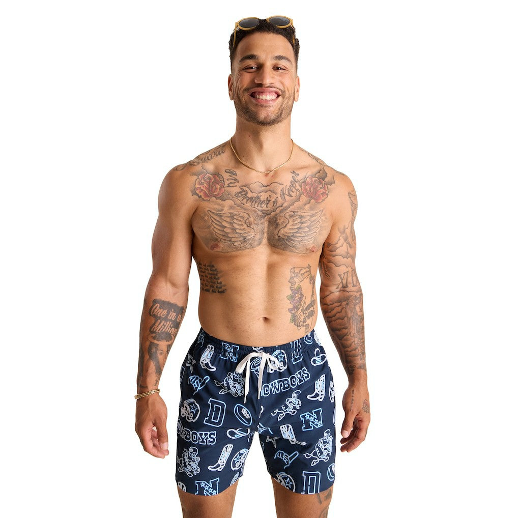 Dallas Cowboys Chubbies The Neon 5.5" Classic Lined Swim Trunks | NFL Outlet