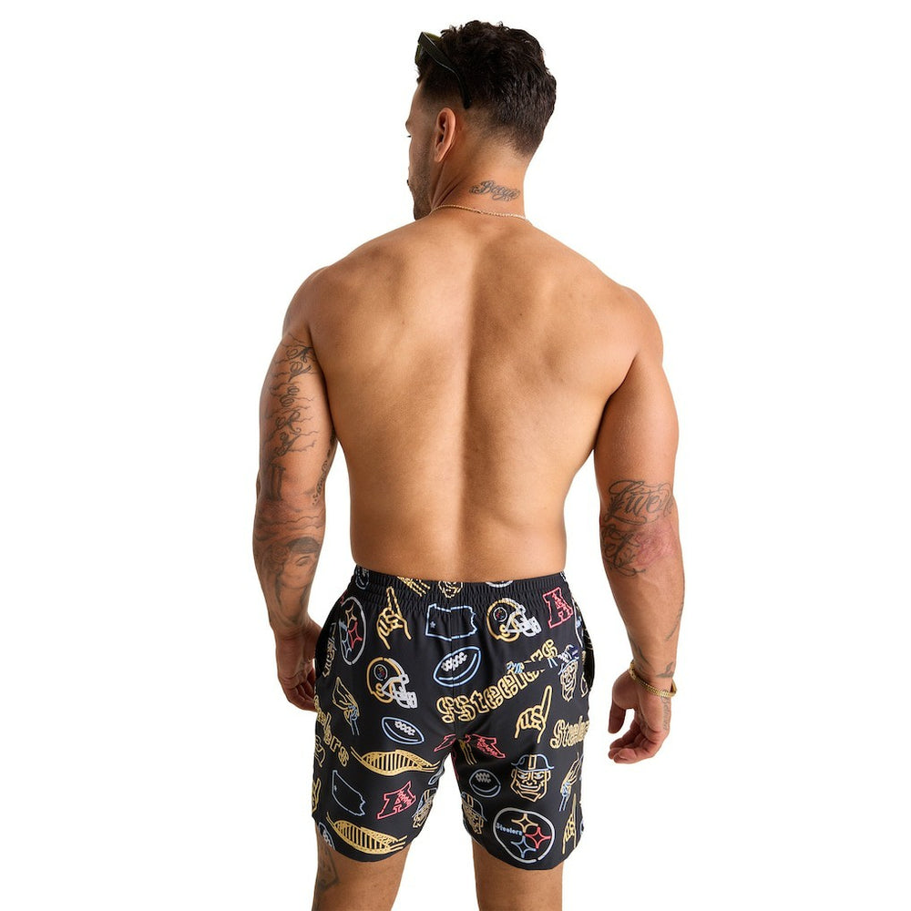 Pittsburgh Steelers Chubbies The Neon 5.5" Classic Lined Swim Trunks | NFL Outlet