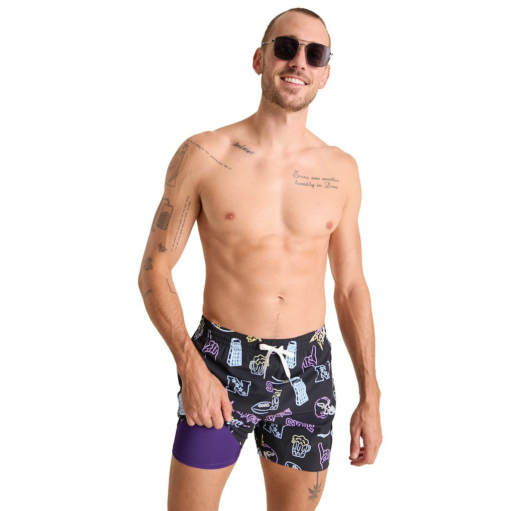 Minnesota Vikings Chubbies The Neon 5.5" Classic Lined Swim Trunks | NFL US