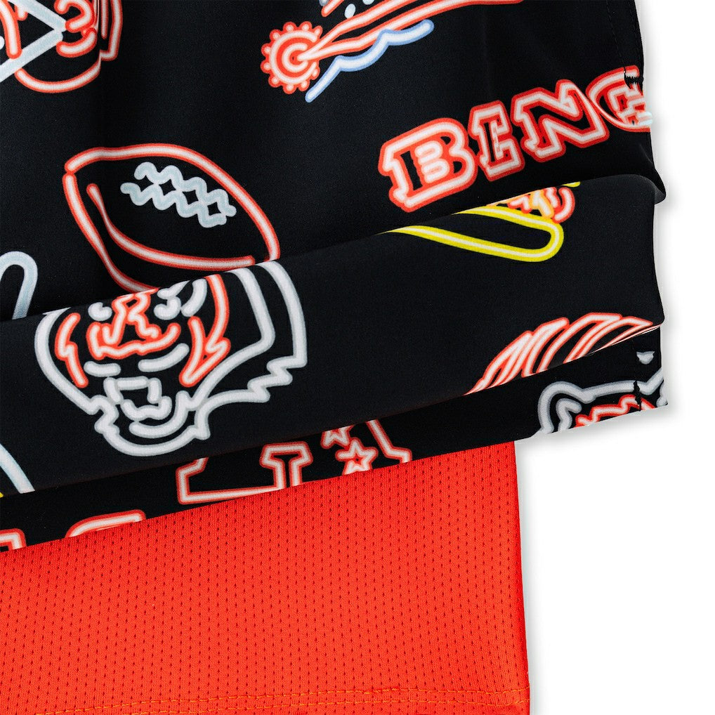 Cincinnati Bengals Chubbies The Neon 5.5" Classic Lined Swim Trunks | NFL Sale