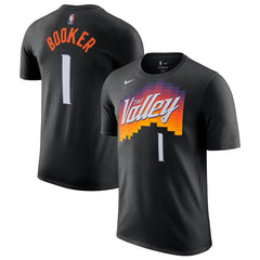 Black Devin Booker Phoenix Suns Unisex 2025/26 City Edition Name & Number T-Shirt | NBA