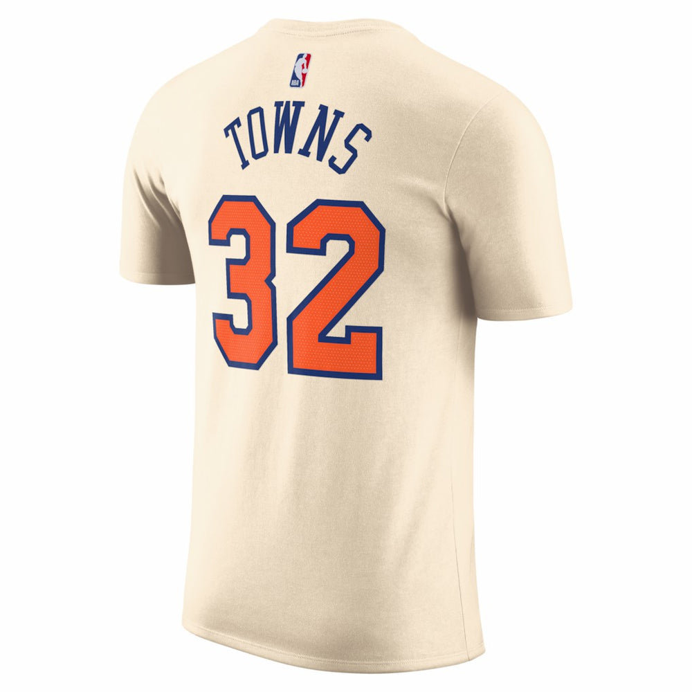 Cream Karl-Anthony Towns New York Knicks Unisex 2025/26 City Edition Name & Number T-Shirt | NBA