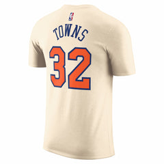 Cream Karl-Anthony Towns New York Knicks Unisex 2025/26 City Edition Name & Number T-Shirt | NBA