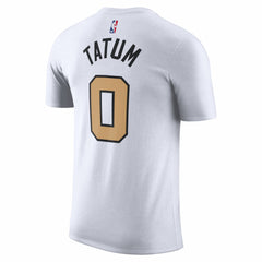 White Jayson Tatum Boston Celtics Unisex 2025/26 City Edition Name & Number T-Shirt | NBA