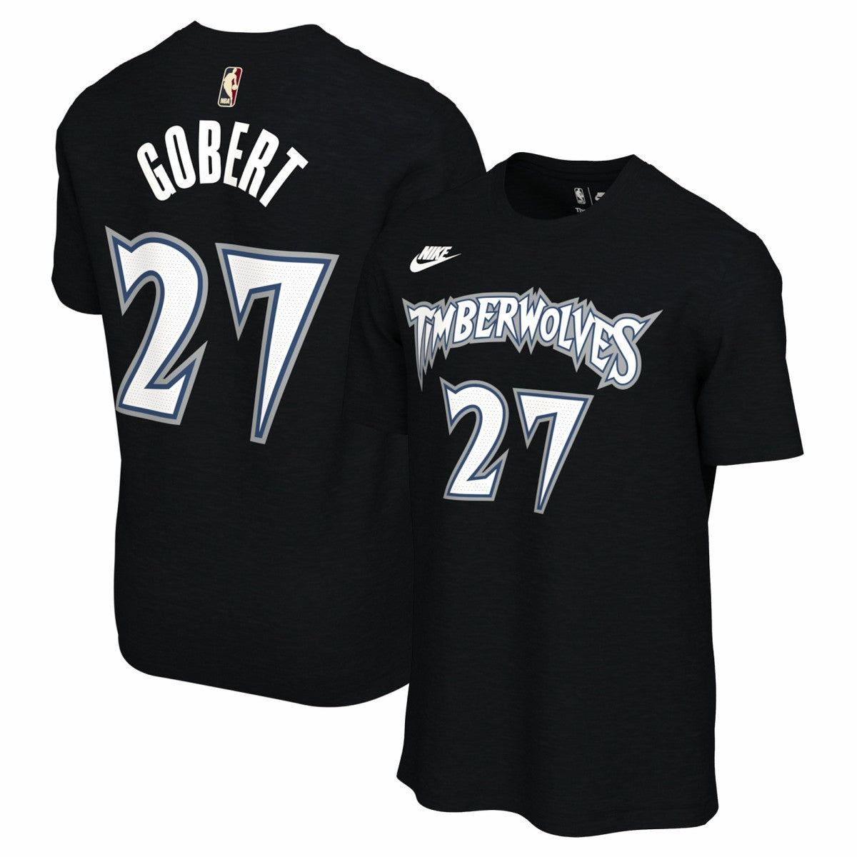 Black Rudy Gobert Minnesota Timberwolves Unisex Name & Number T-Shirt | NBA