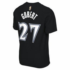 Black Rudy Gobert Minnesota Timberwolves Unisex Name & Number T-Shirt | NBA